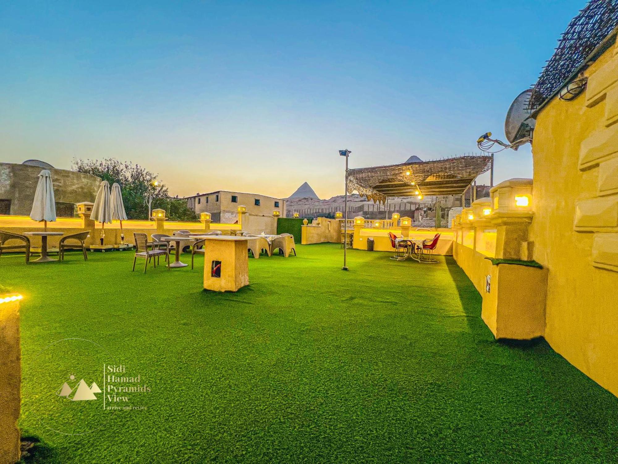Sidi Hamad Pyramids View Hotel Kafrat al Jabal Bagian luar foto