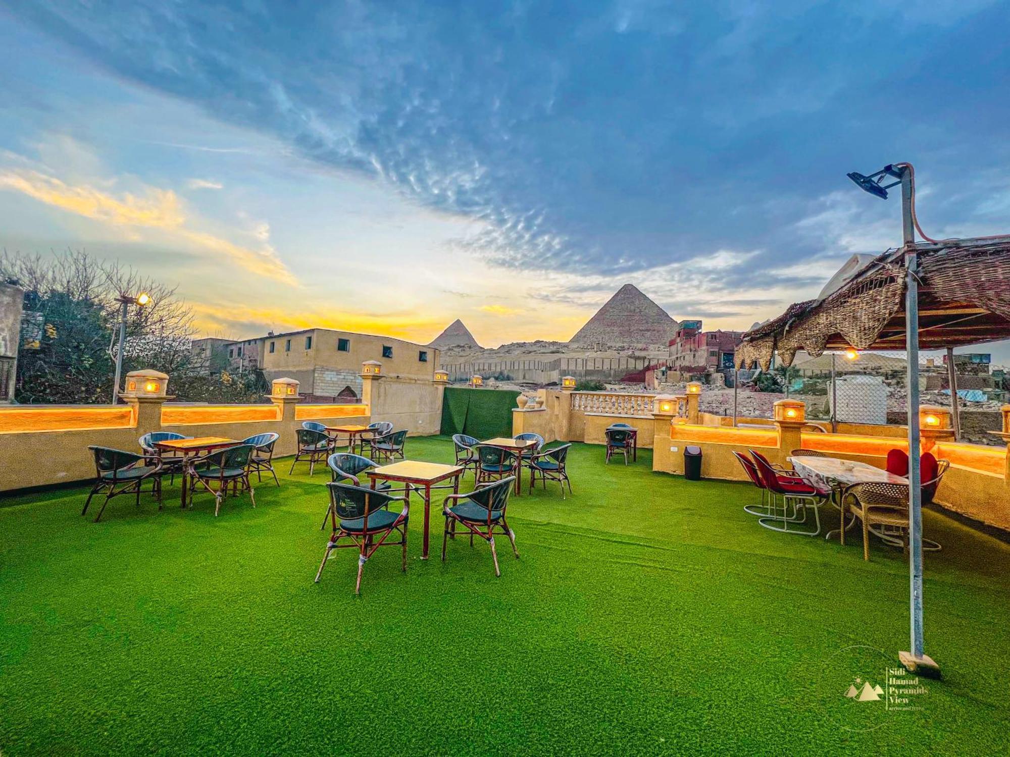 Sidi Hamad Pyramids View Hotel Kafrat al Jabal Bagian luar foto
