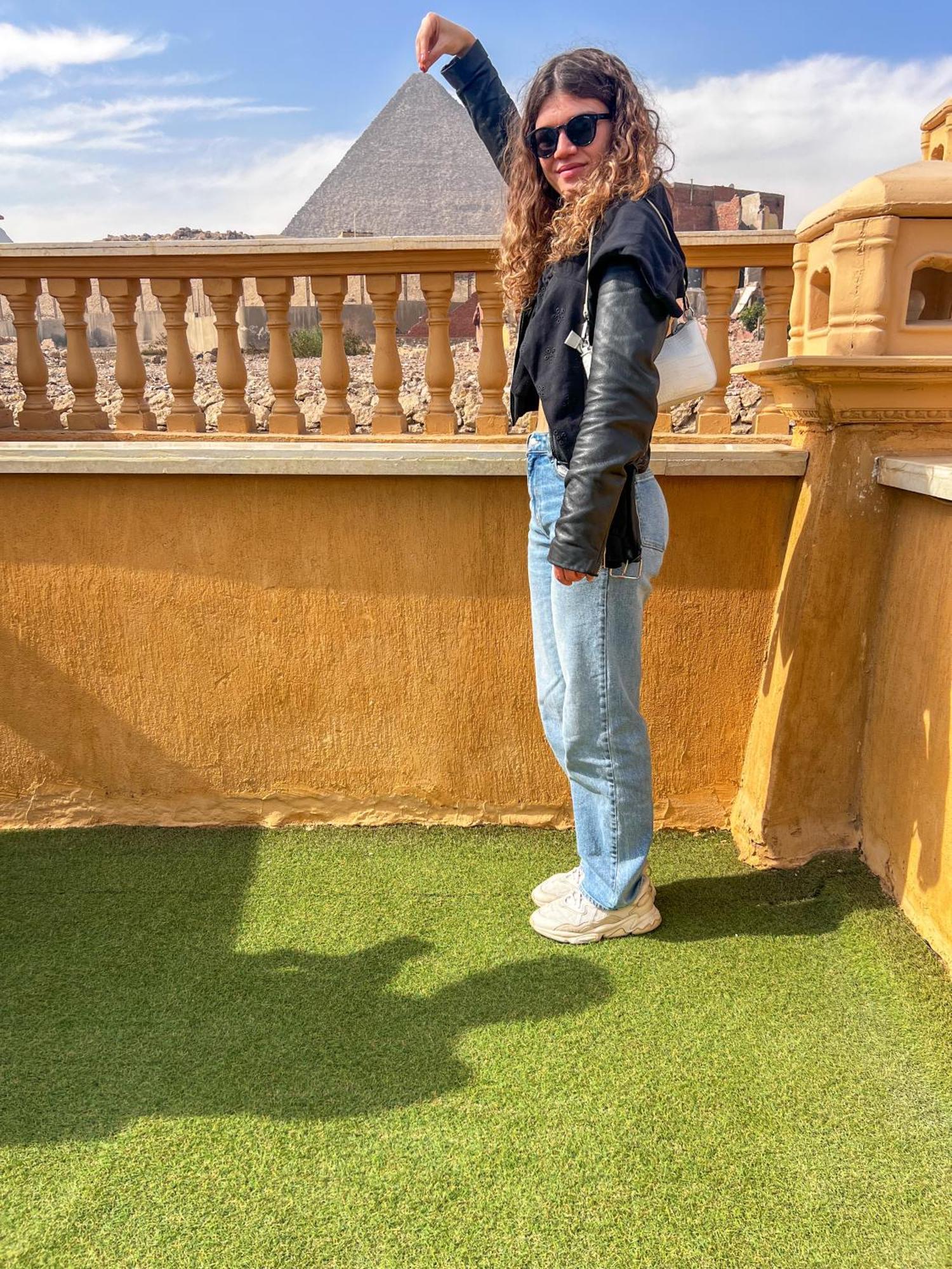 Sidi Hamad Pyramids View Hotel Kafrat al Jabal Bagian luar foto